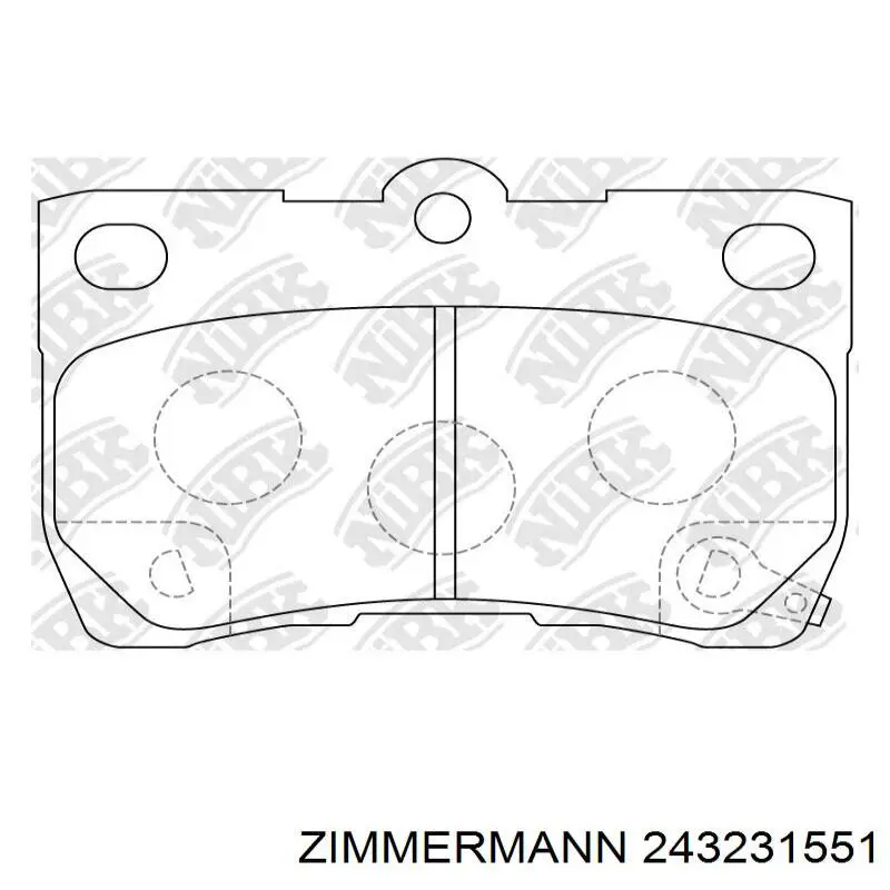 Задні дискові колодки Zimmermann 243231551