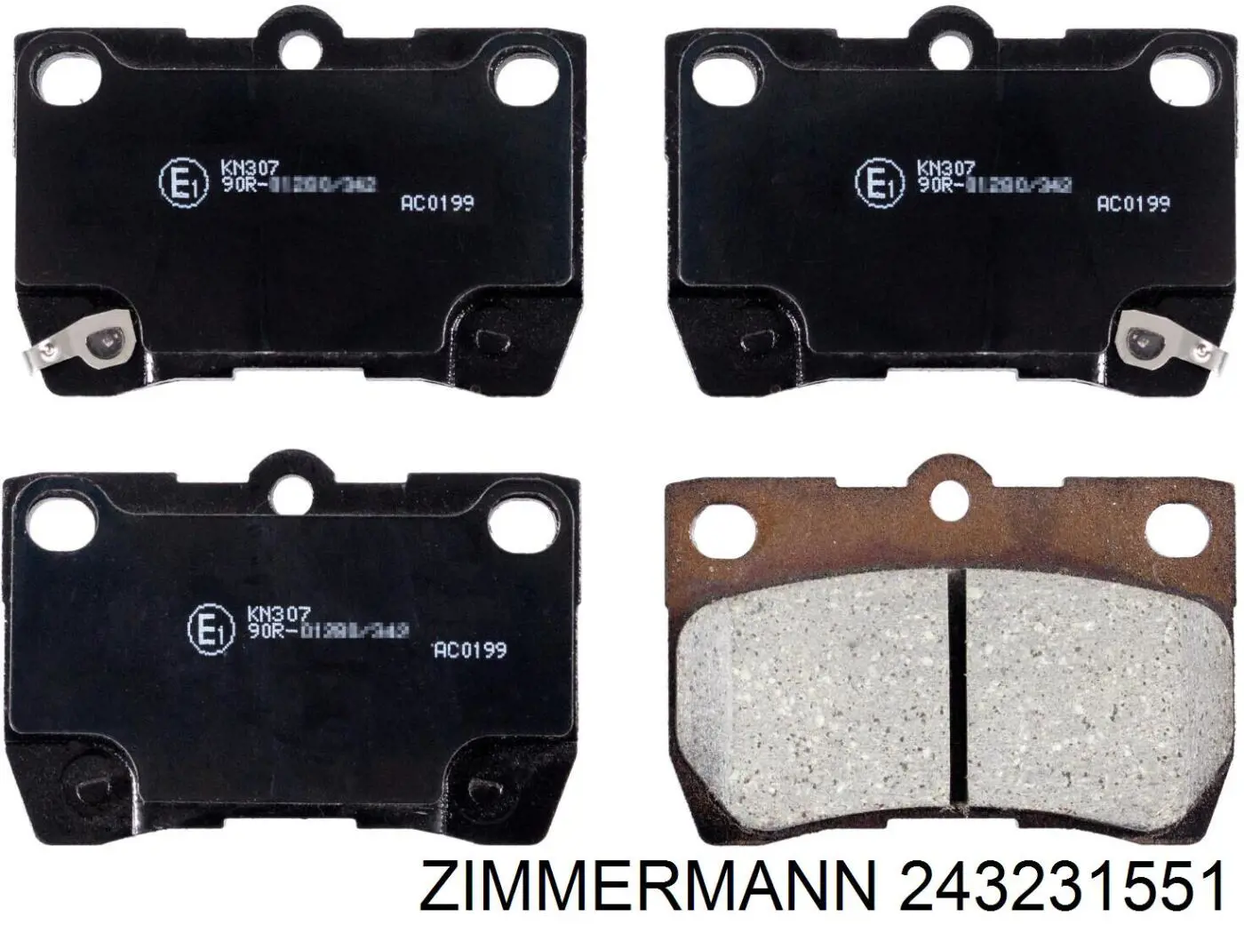 Задні гальмівні колодки Zimmermann 243231551 ціна, від 20.06 USD