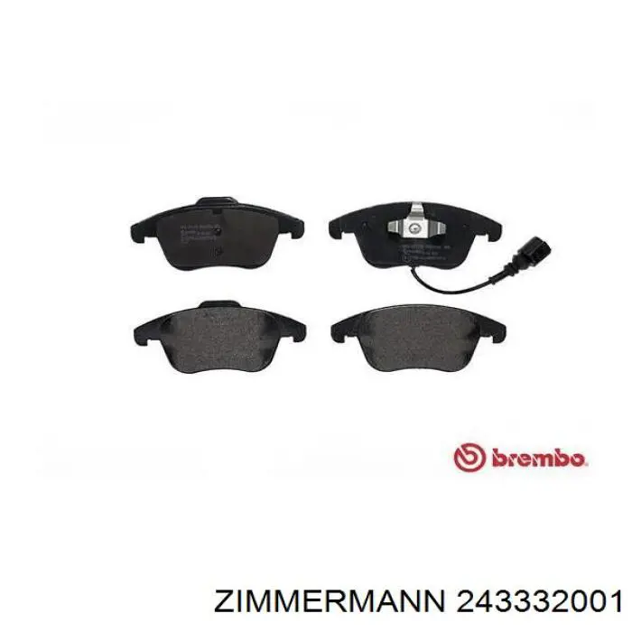 Купити 243332001 Zimmermann Колодки гальмівні передні, дискові