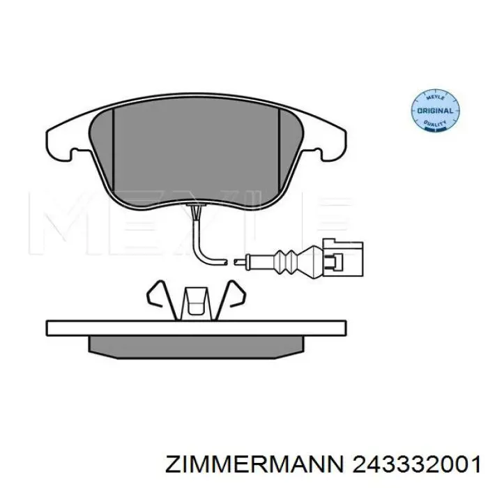 Гальмівні колодки Zimmermann 243332001 ціна, від 43.96 USD