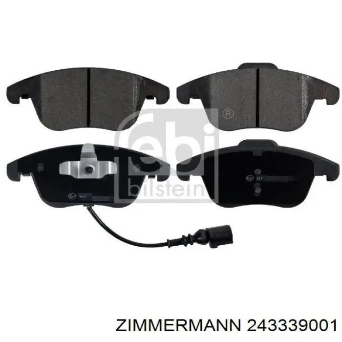 Купити 243339001 Zimmermann Колодки гальмівні передні, дискові