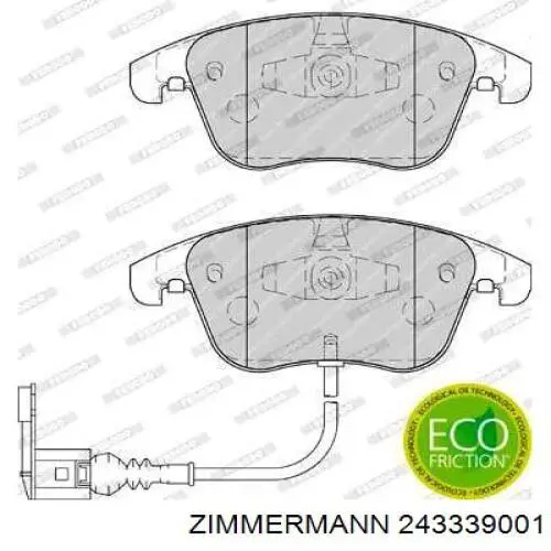 243339001 Zimmermann Передні гальмівні колодки