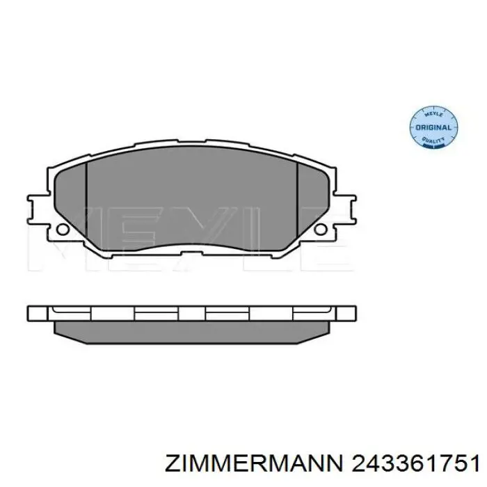 243361751 Zimmermann колодки гальмівні передні, дискові