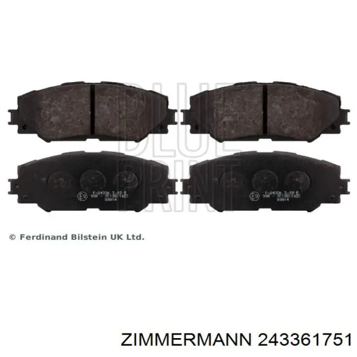 Гальмівні колодки Zimmermann 243361751 ціна, від 27.66 USD
