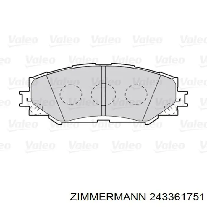 Купити 243361751 Zimmermann Колодки гальмівні передні, дискові