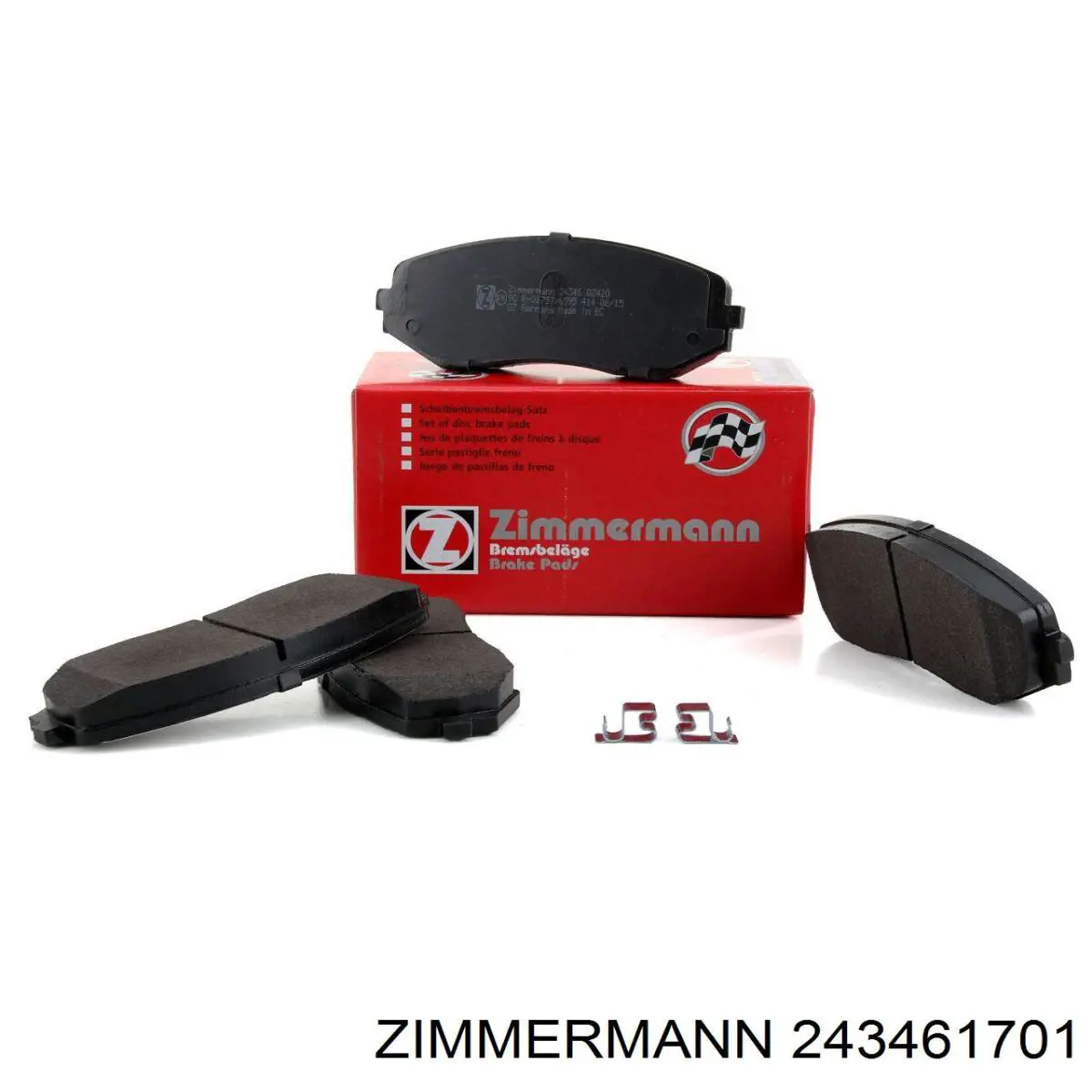 Передні тормозні колодки 243461701 Zimmermann