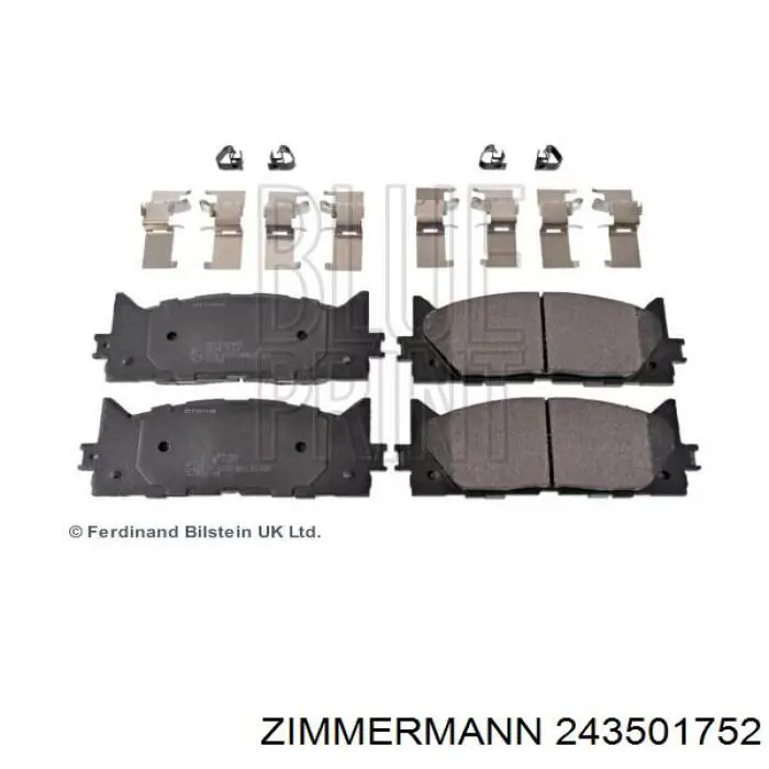 Колодки гальмівні передні, дискові 243501752 Zimmermann