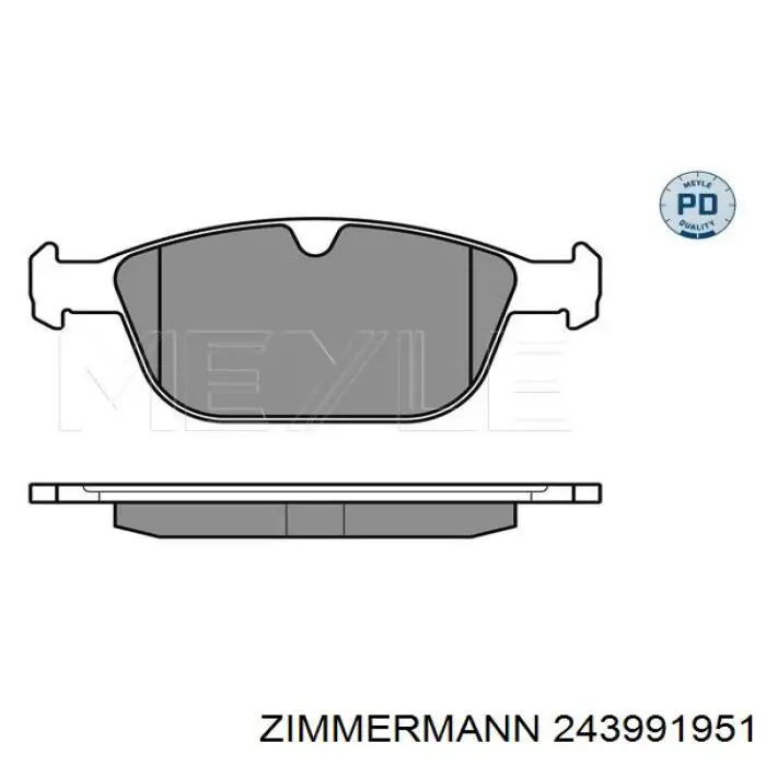 243991951 Zimmermann Передні гальмівні колодки