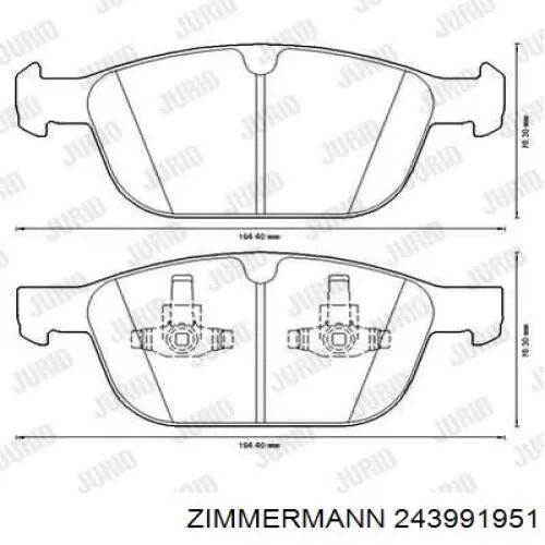 Гальмівні колодки Zimmermann 243991951 ціна, від 56.67 USD