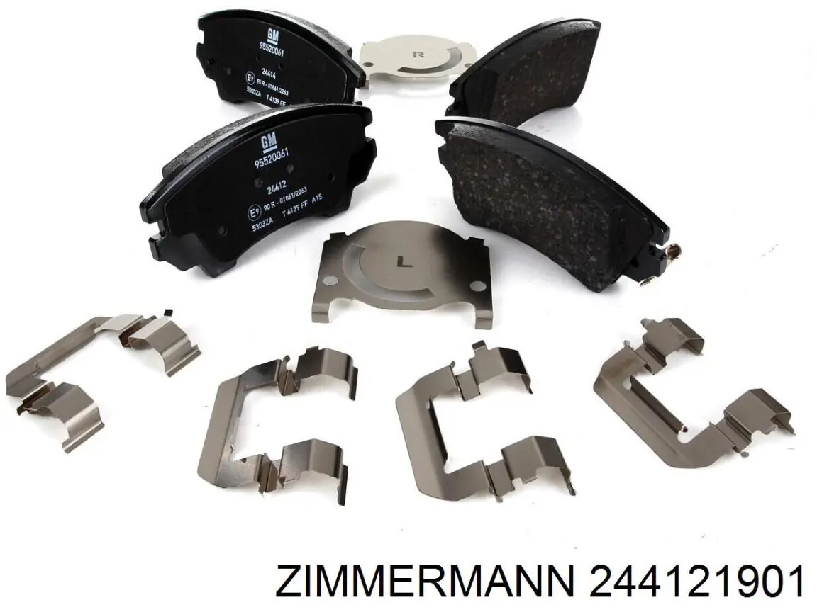 Гальмівні колодки Zimmermann 244121901 ціна, від 32.52 USD