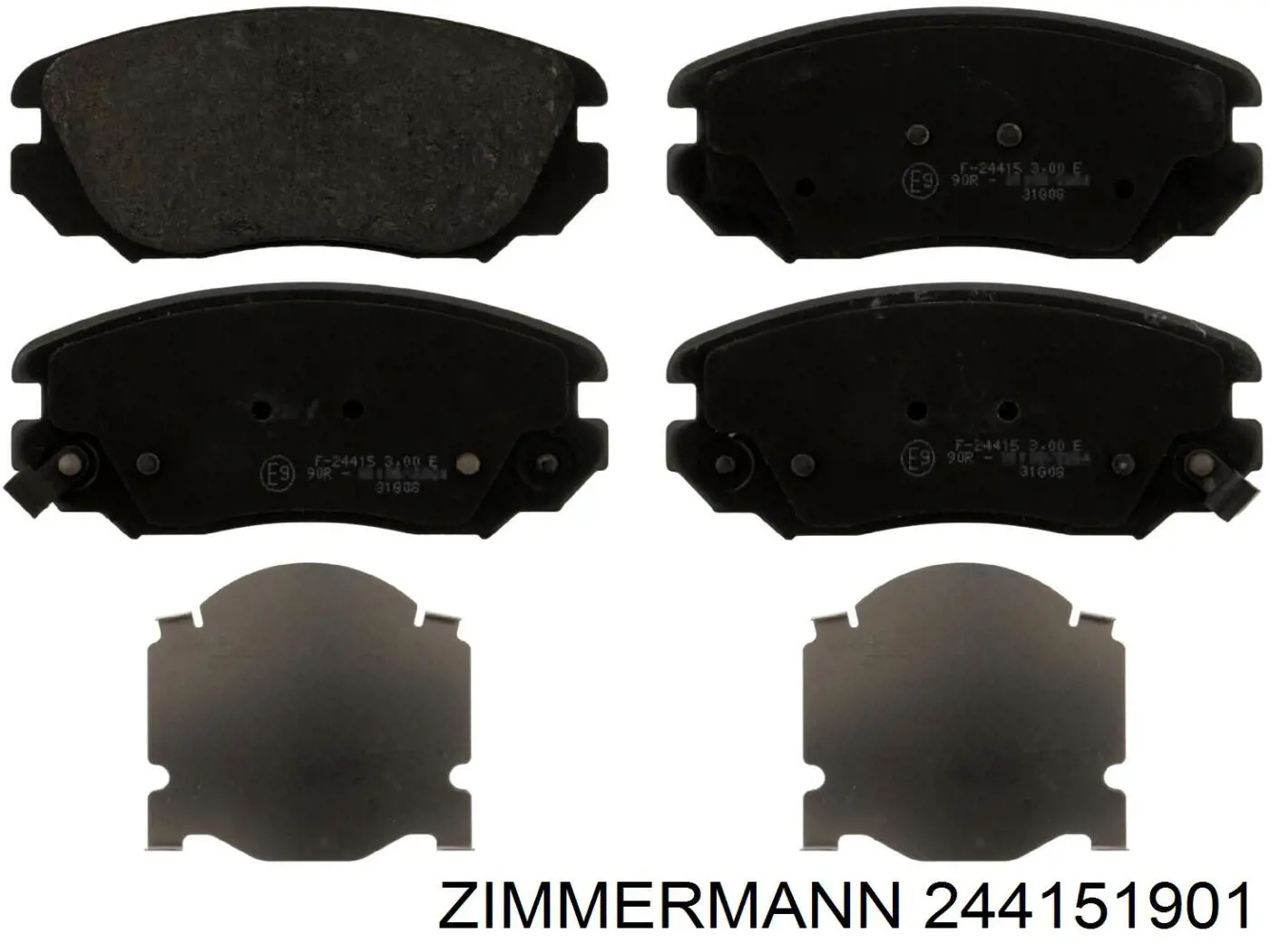244151901 Zimmermann колодки гальмівні передні, дискові