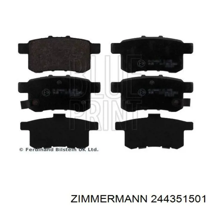 244351501 Zimmermann Колодки гальмівні задні, дискові