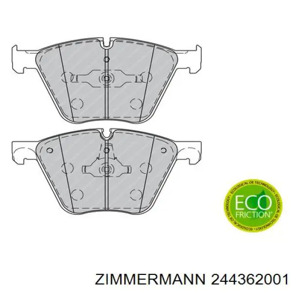 Тормозні колодки Zimmermann 244362001