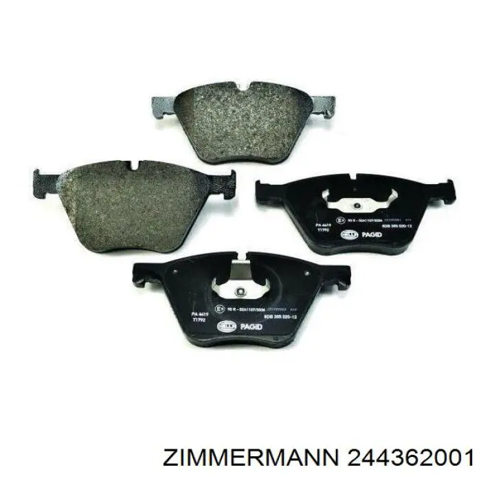 Купити 244362001 Zimmermann Колодки гальмівні передні, дискові