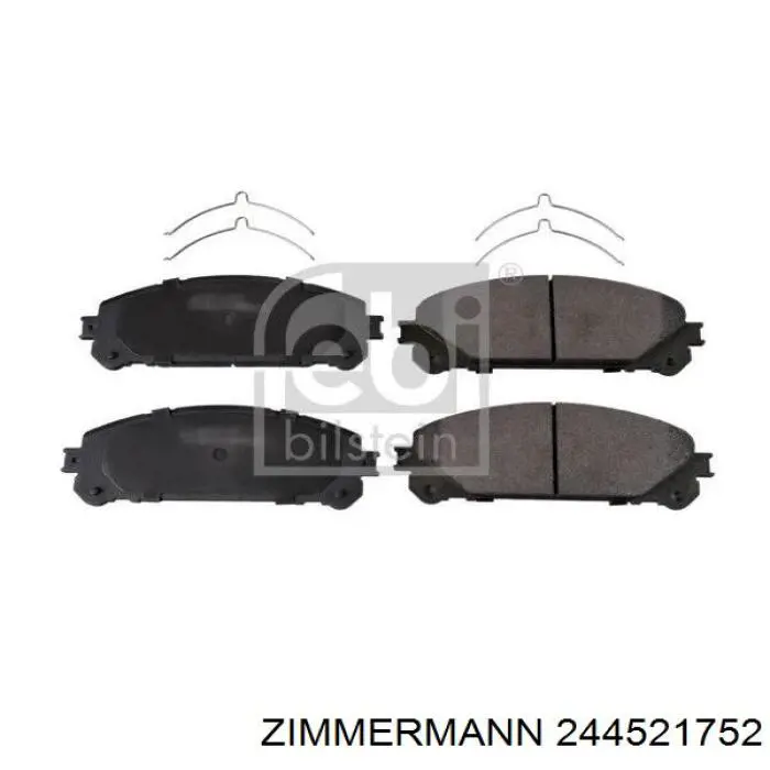 244521752 Zimmermann колодки гальмівні передні, дискові