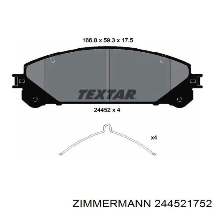 Гальмівні колодки Zimmermann 244521752 ціна, від 38.00 USD