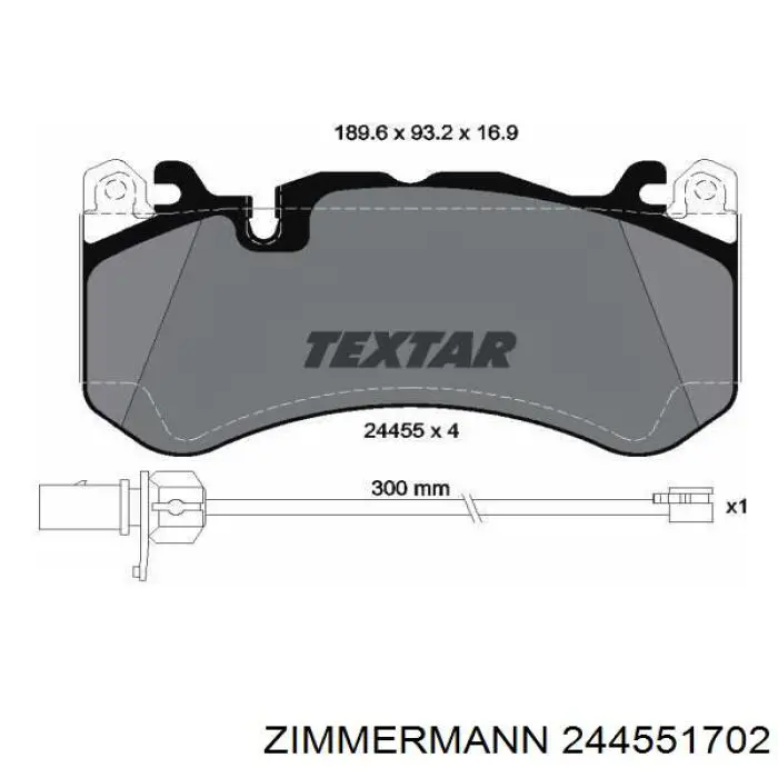 Гальмівні колодки Zimmermann 244551702 ціна, від 83.83 USD