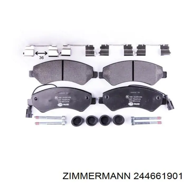 244661901 Zimmermann Передні гальмівні колодки