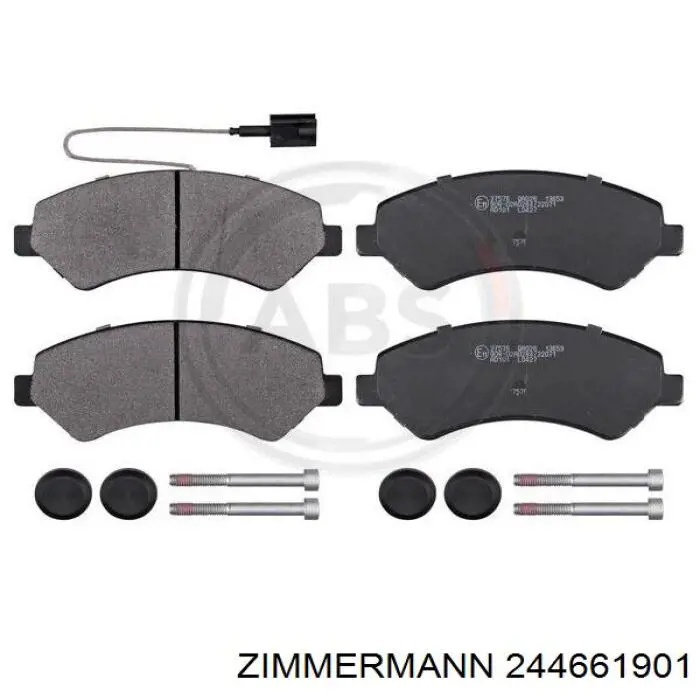 Купити 244661901 Zimmermann Колодки гальмівні передні, дискові