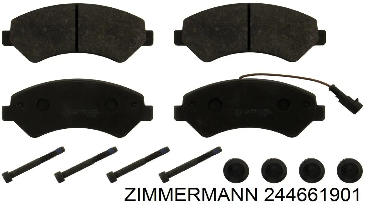 Гальмівні колодки Zimmermann 244661901 ціна, від 23.90 USD