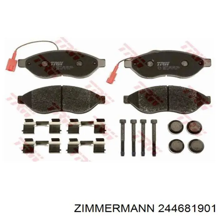 Купити 244681901 Zimmermann Колодки гальмівні передні, дискові