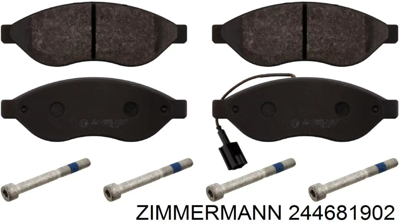 244681902 Zimmermann колодки гальмівні передні, дискові
