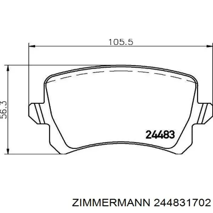Купити 244831702 Zimmermann Задні колодки