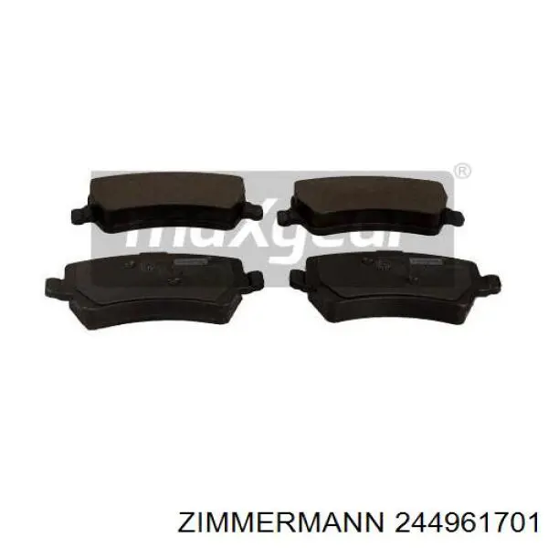 Задні гальмівні колодки 244961701 Zimmermann