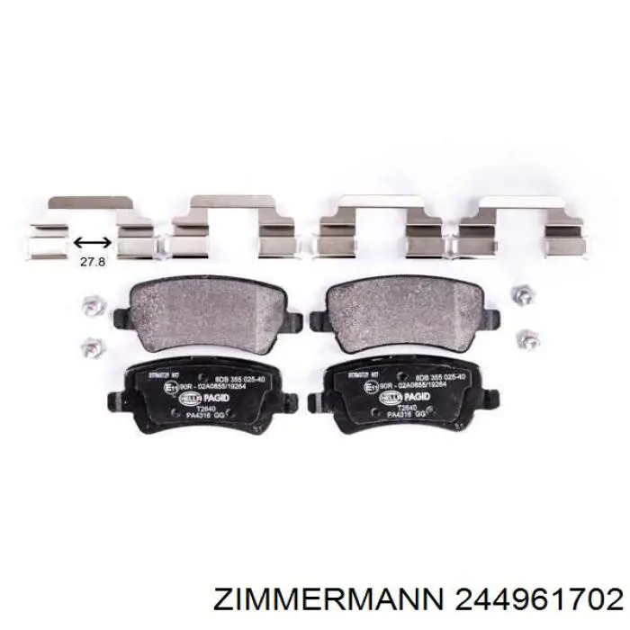 Задні дискові колодки Zimmermann 244961702