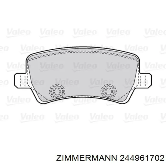 244961702 Zimmermann колодки гальмові задні, дискові