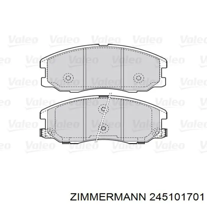 Гальмівні колодки Zimmermann 245101701 ціна, від 23.03 USD