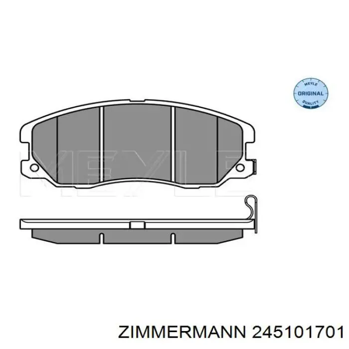 Передні тормозні колодки 245101701 Zimmermann