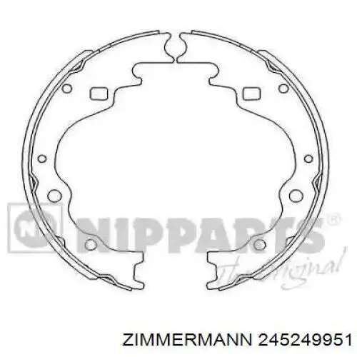 Тормозні колодки Zimmermann 245249951