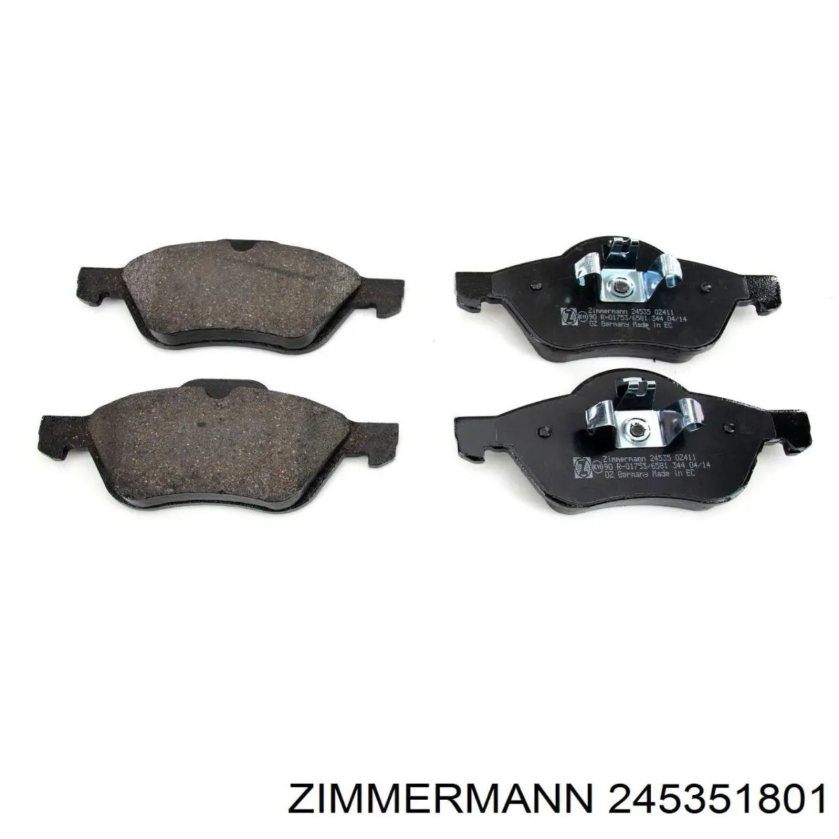 245351801 Zimmermann колодки гальмівні передні, дискові