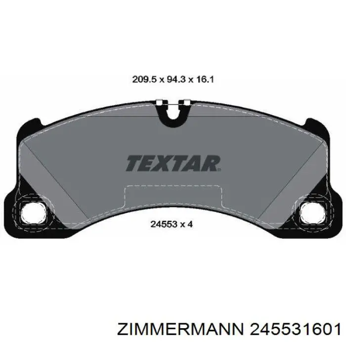 245531601 Zimmermann колодки гальмівні передні, дискові