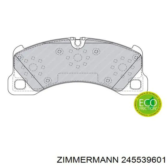 Гальмівні колодки Zimmermann 245539601 ціна, від 95.27 USD