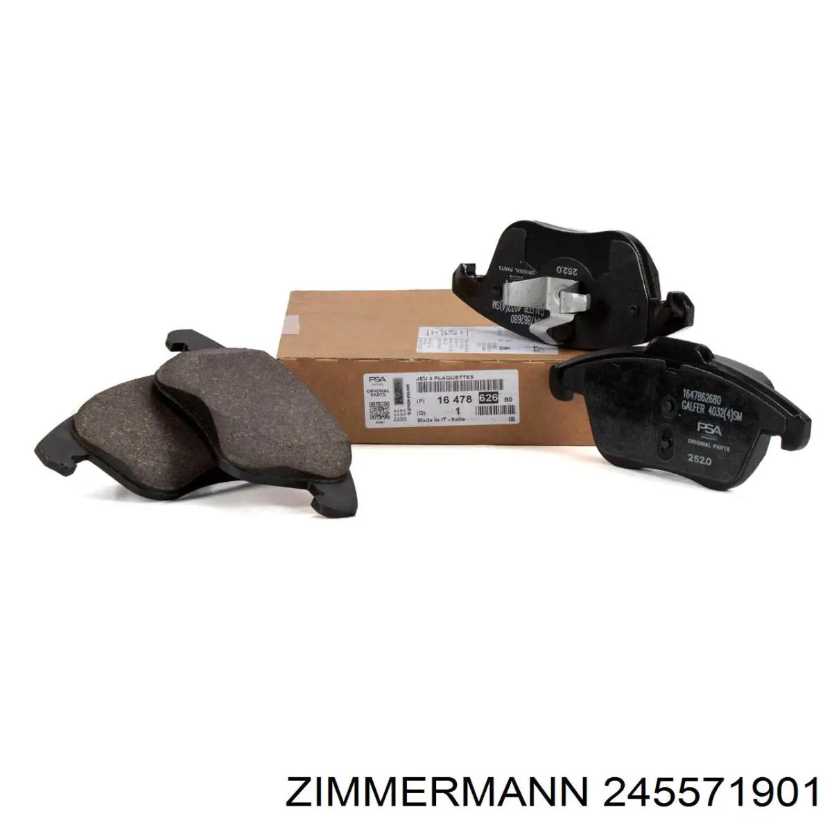 Передні тормозні колодки 245571901 Zimmermann