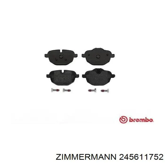 Задні гальмівні колодки 245611752 Zimmermann