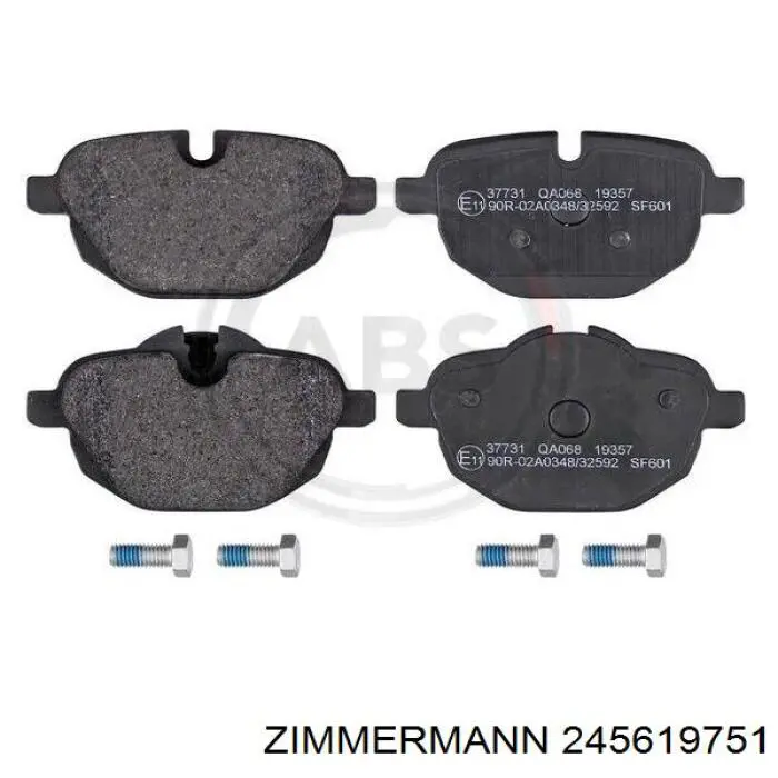 Задні гальмівні колодки Zimmermann 245619751 ціна, від 41.99 USD