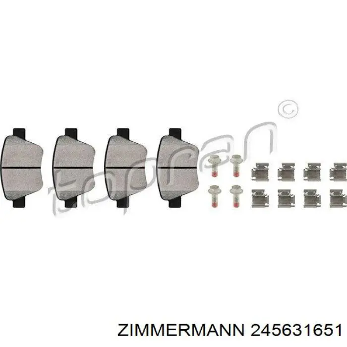 Задні дискові колодки Zimmermann 245631651