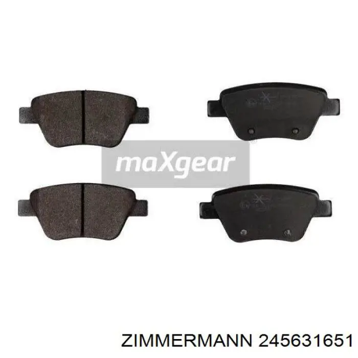 Задні гальмівні колодки Zimmermann 245631651 ціна, від 23.51 USD