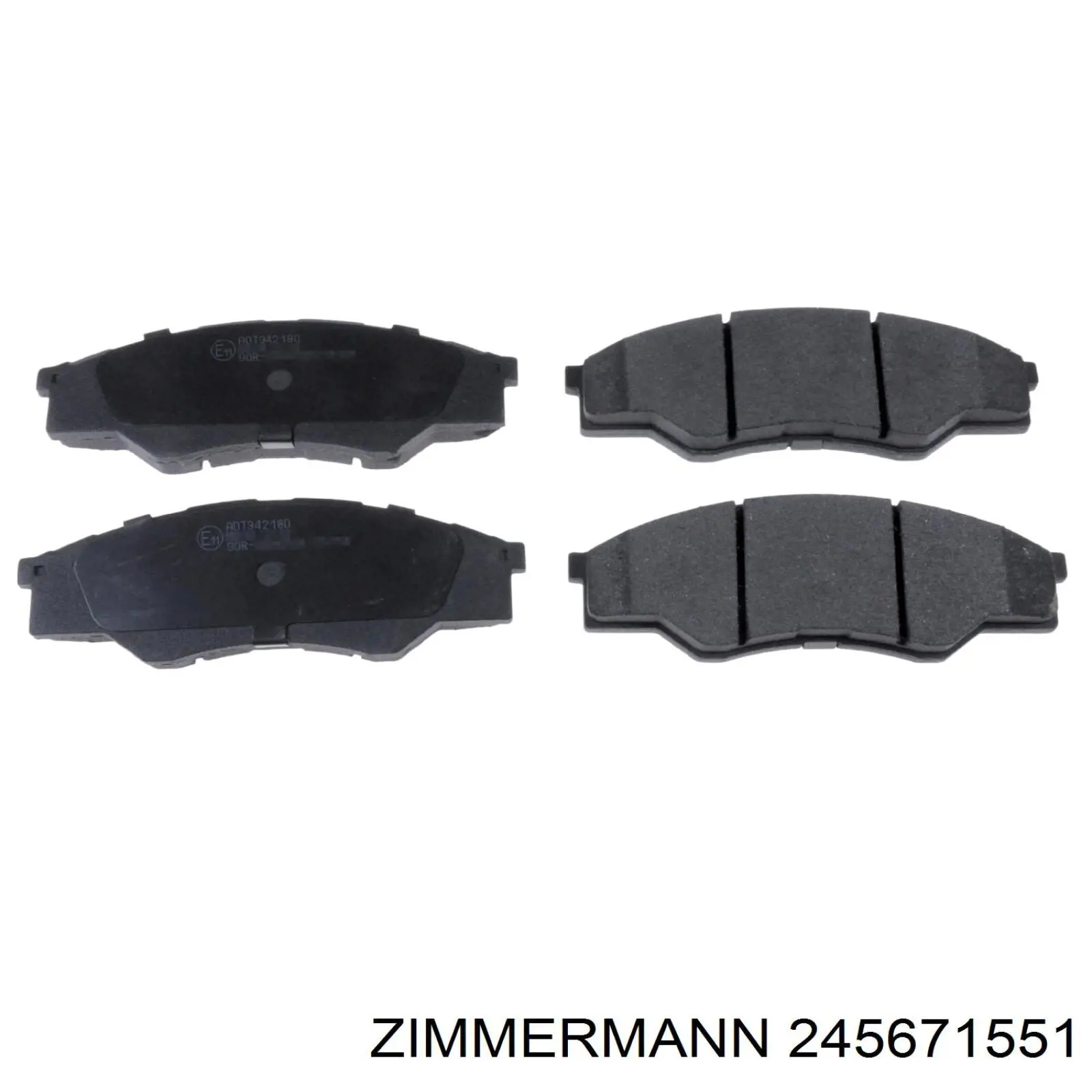 Гальмівні колодки Zimmermann 245671551 ціна, від 15.69 USD