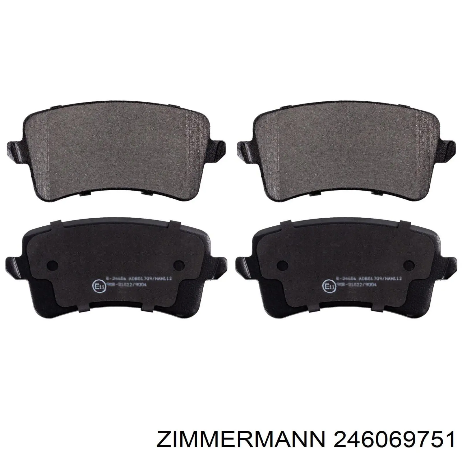 Задні гальмівні колодки Zimmermann 246069751 ціна, від 24.33 USD