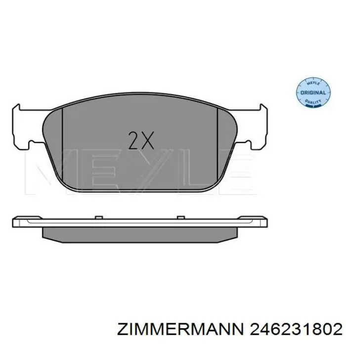 Гальмівні колодки Zimmermann 246231802 ціна, від 48.03 USD