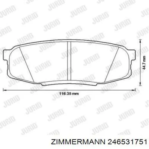 Задні гальмівні колодки Zimmermann 246531751 ціна, від 39.21 USD