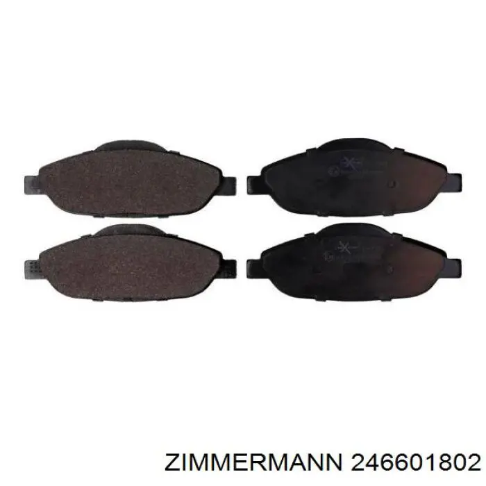 Передні тормозні колодки 246601802 Zimmermann