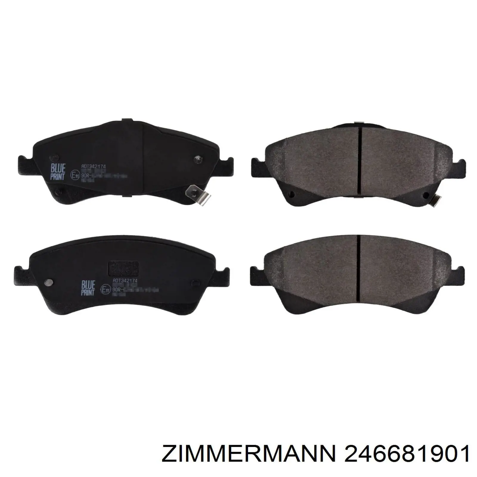 Гальмівні колодки Zimmermann 246681901 ціна, від 31.57 USD