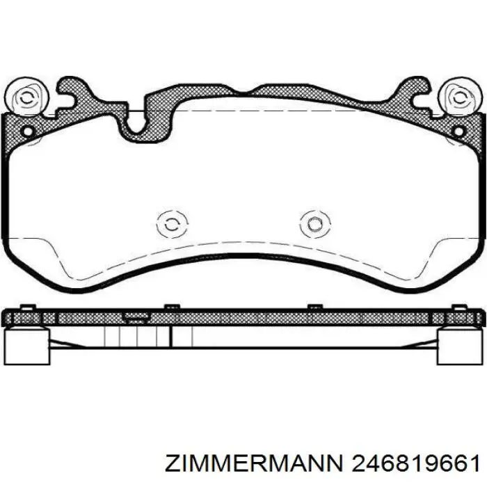Купити 246819661 Zimmermann Колодки гальмівні передні, дискові