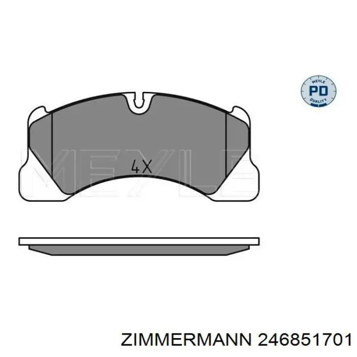 Гальмівні колодки Zimmermann 246851701 ціна, від 158.73 USD