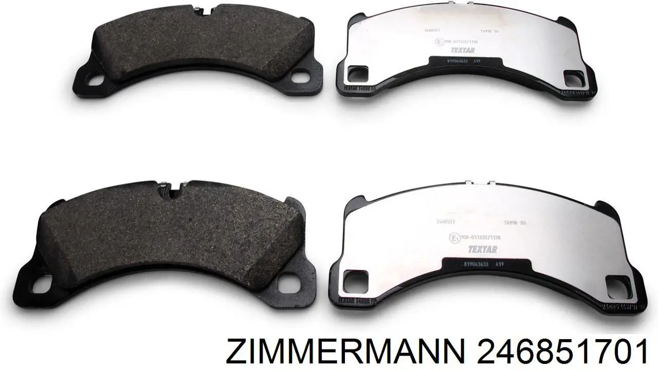 Передні тормозні колодки 246851701 Zimmermann